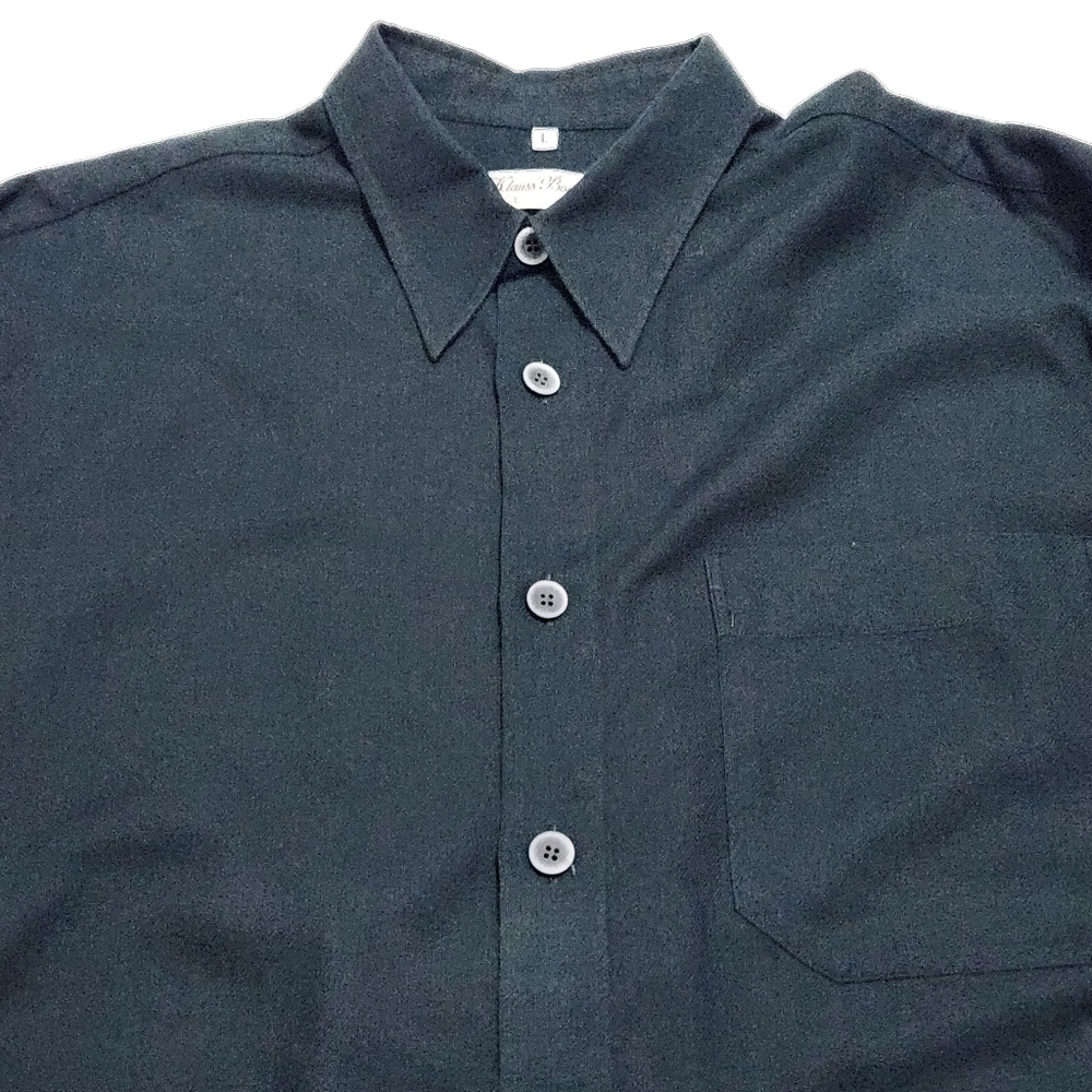 Vintage Klauss Boehler Kollektion Black Regular Fit Dress Shirts - Picture 10 of 10
